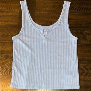 American Eagle Outfitters White Ribbed Sleeveless Tank Top